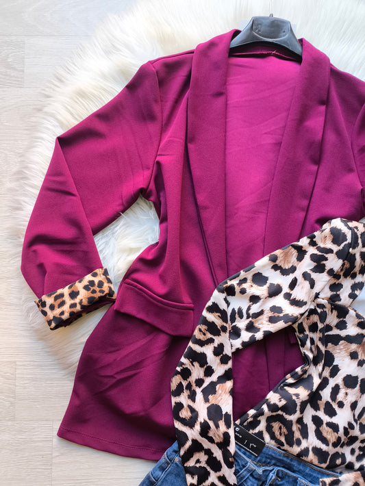 Blazer leopardato